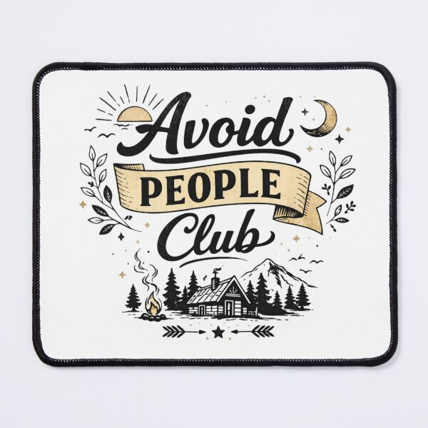 Item preview, Avoid People Club Funny Introvert Quote Design designed and sold by Sanika arts .