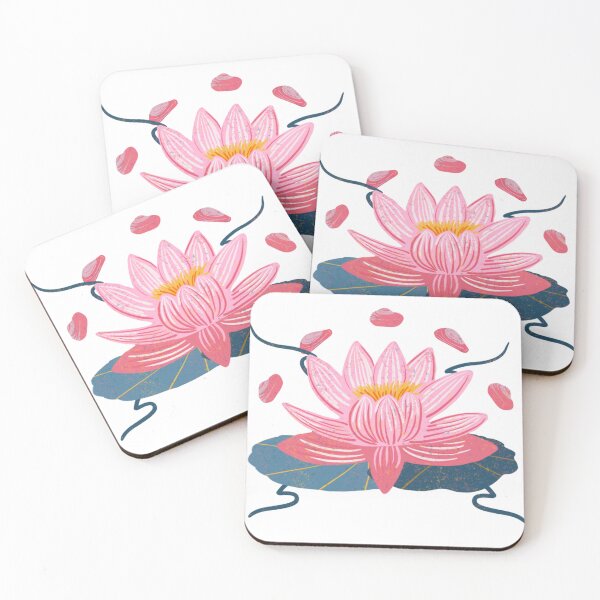 Item preview, Pink Lotus Flower Pattern – Stillwater Bloom designed and sold by Melodie Messina.