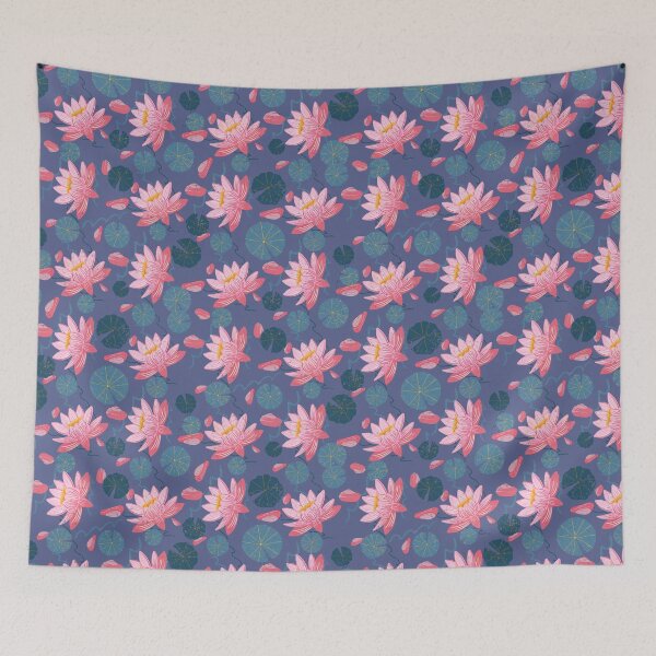 Item preview, Pink Lotus Flower Pattern – Stillwater Bloom designed and sold by Melodie Messina.