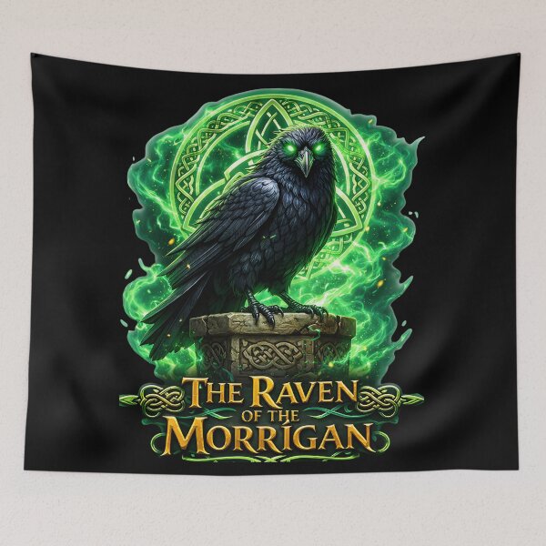 Item preview, The Raven of the Morrígan – Celtic Mythology Raven Design | Irish Gothic Fantasy Art designed and sold by bazstees54.