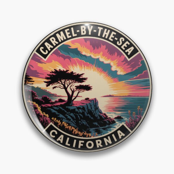 Item preview, Carmel-by-the-Sea California: Coastal Cliff Illustration designed and sold by CircinusStore.