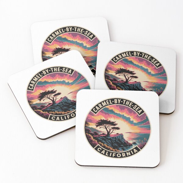 Item preview, Carmel-by-the-Sea California: Coastal Cliff Illustration designed and sold by CircinusStore.
