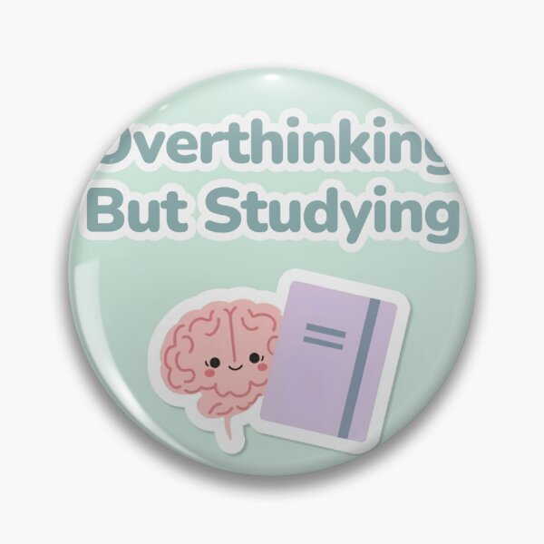 Item preview, Overthinking But Studying Cute Student Meme Sticker designed and sold by CozyCramStudio.