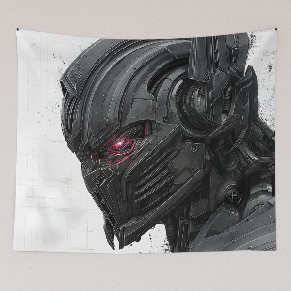 Item preview, Nemesis Cyberpunk Mecha Robot – Futuristic AI Warrior Sci-Fi Mechanical Portrait designed and sold by Dyan4.