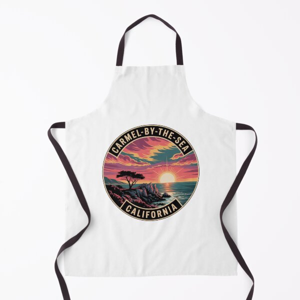 Item preview, Carmel-by-the-Sea California: Vibrant Coastal Cliff Illustration designed and sold by CircinusStore.