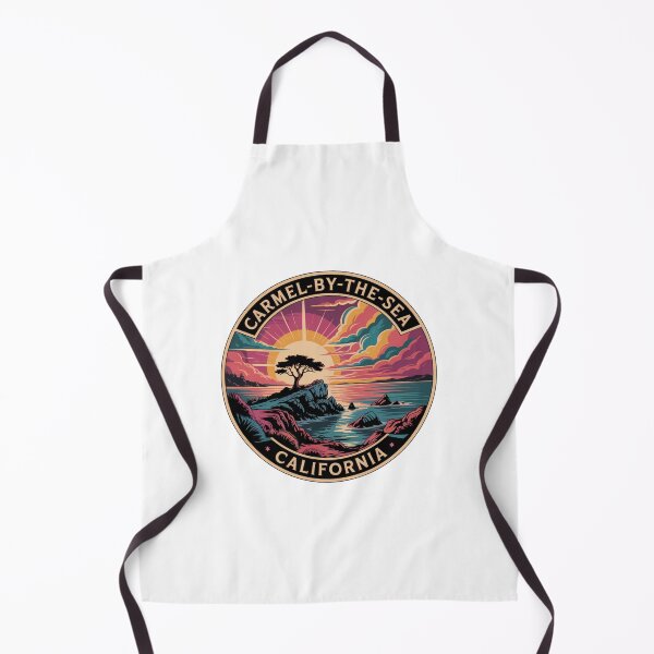Item preview, Carmel-by-the-Sea California: Cliff Sunset Illustration designed and sold by CircinusStore.