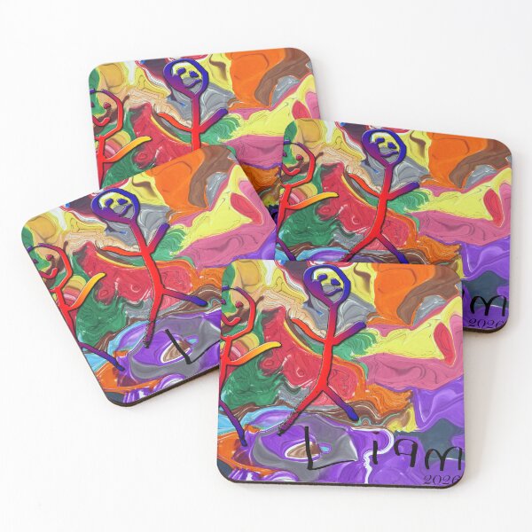 Item preview, Colorful Dream Abstract With Stick Figures designed and sold by SPB1.