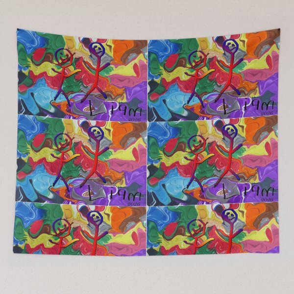 Item preview, Colorful Dream Abstract With Stick Figures designed and sold by SPB1.