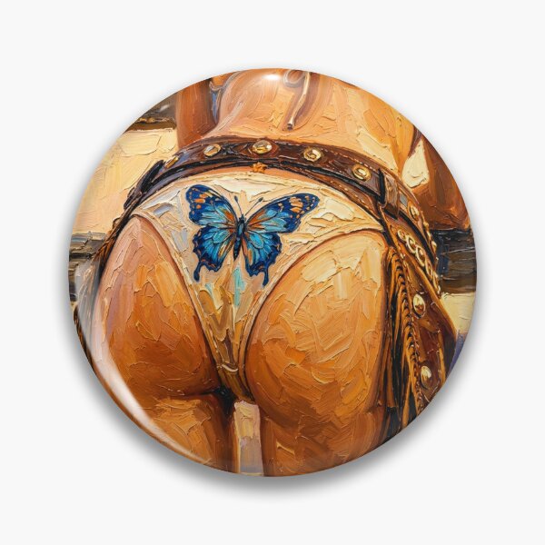 Item preview, The Blue Butterfly Cowgirl designed and sold by Italian Ink Studio.