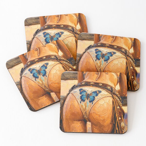 Item preview, The Blue Butterfly Cowgirl designed and sold by Italian Ink Studio.