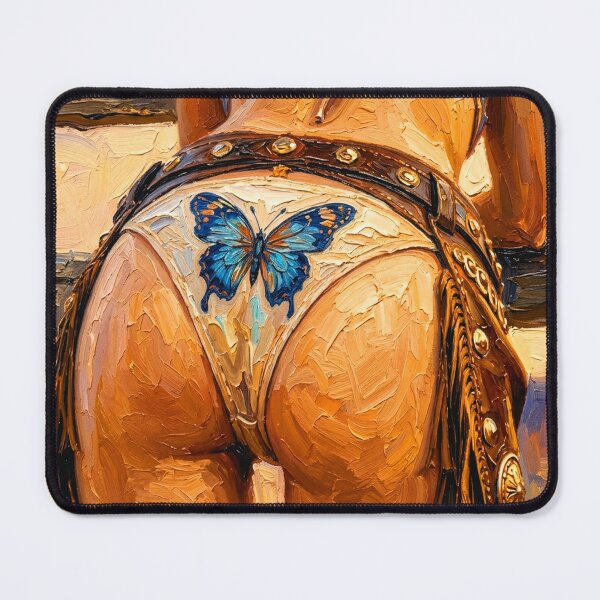 Item preview, The Blue Butterfly Cowgirl designed and sold by Italian Ink Studio.