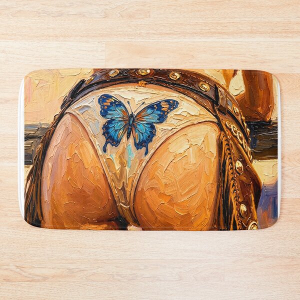 Item preview, The Blue Butterfly Cowgirl designed and sold by Italian Ink Studio.