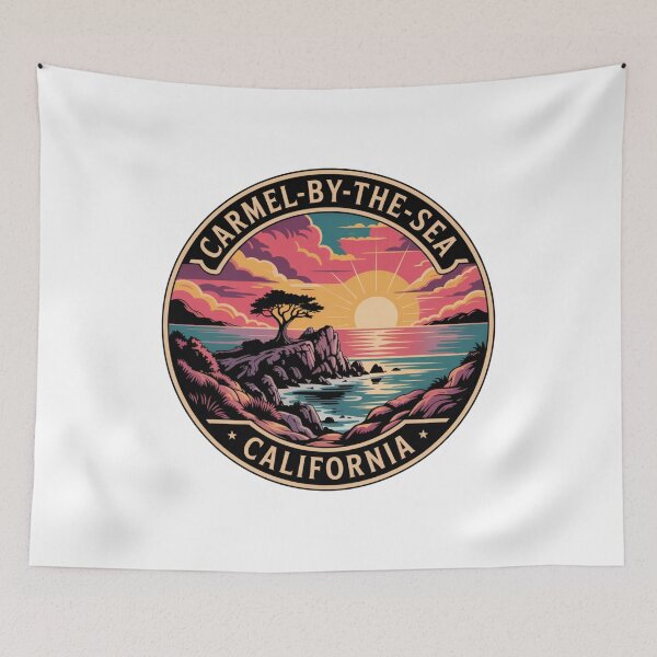 Item preview, Carmel-by-the-Sea California: Sunset Illustration designed and sold by CircinusStore.