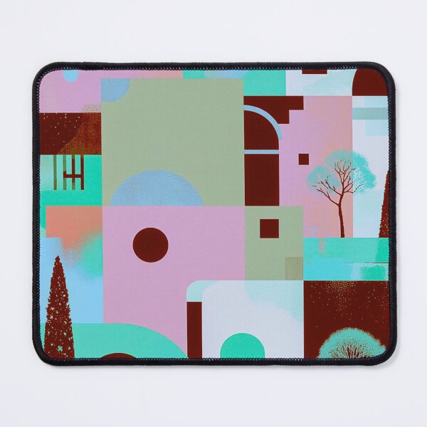 Item preview, Modern Geometric Garden – Art Deco Landscape Illustration designed and sold by joycrysstudio.