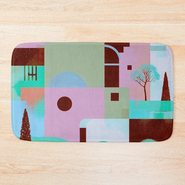 Item preview, Modern Geometric Garden – Art Deco Landscape Illustration designed and sold by joycrysstudio.
