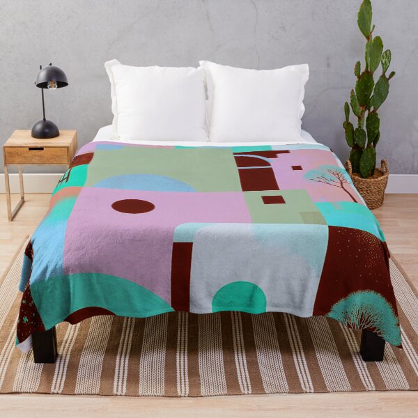 Item preview, Modern Geometric Garden – Art Deco Landscape Illustration designed and sold by joycrysstudio.