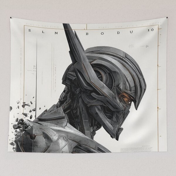 Item preview, Futuristic Cyberpunk Mech Warrior – Advanced Sci-Fi Robot Armor Design designed and sold by Dyan4.