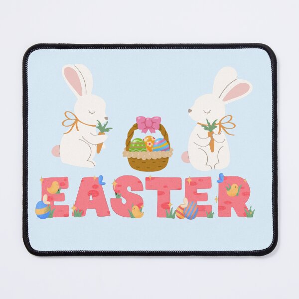 Item preview, Cute Two Bunnies with Easter Basket - Festive Holiday Rabbit Graphic - Happy Easter 2026 designed and sold by Akira Design Store.