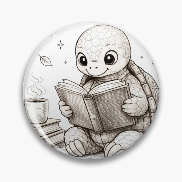 Item preview, Funny turtle reading a book  designed and sold by LoopyPop.