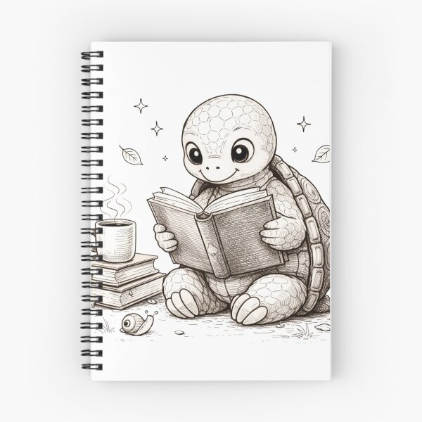 Item preview, Funny turtle reading a book  designed and sold by LoopyPop.