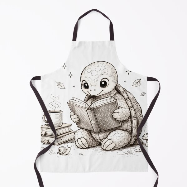 Item preview, Funny turtle reading a book  designed and sold by LoopyPop.