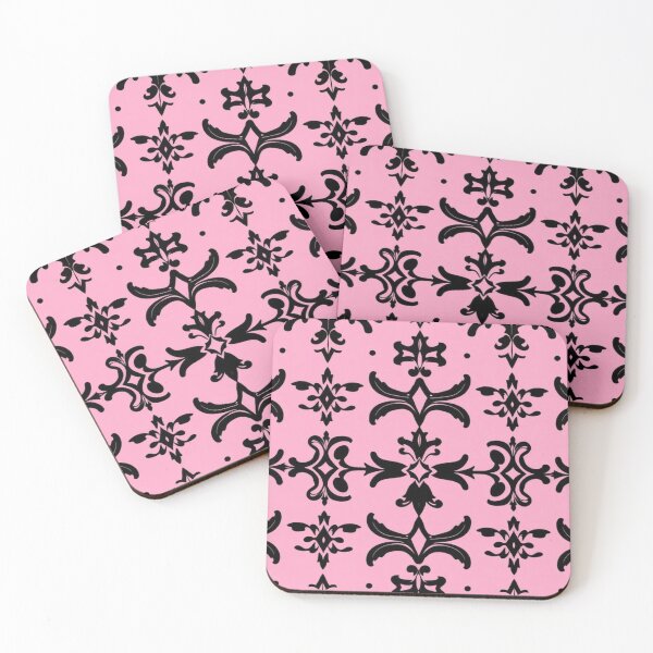 Item preview, Simple Black and Pink Vintage Pattern designed and sold by endlessDoodler.
