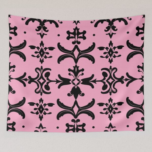 Item preview, Simple Black and Pink Vintage Pattern designed and sold by endlessDoodler.