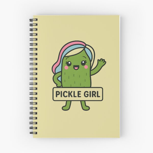 Item preview, Cute Pickle Girl Cartoon – Funny Pickle Lover Design, Kawaii Pickle Character Sticker, Pickle Lover Gift designed and sold by Basma Designs | Retro, Kawaii Shirts & Stickers.