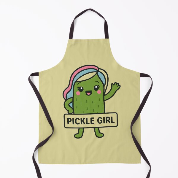 Item preview, Cute Pickle Girl Cartoon – Funny Pickle Lover Design, Kawaii Pickle Character Sticker, Pickle Lover Gift designed and sold by Basma Designs | Retro, Kawaii Shirts & Stickers.