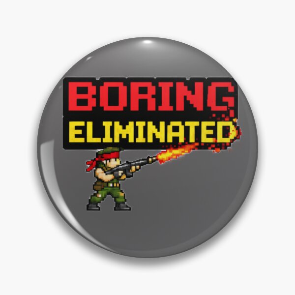 Item preview, Boring Eliminated Retro Gamer Shirt | Funny 8-Bit Gaming Pixel Soldier Tee designed and sold by eragon541289.