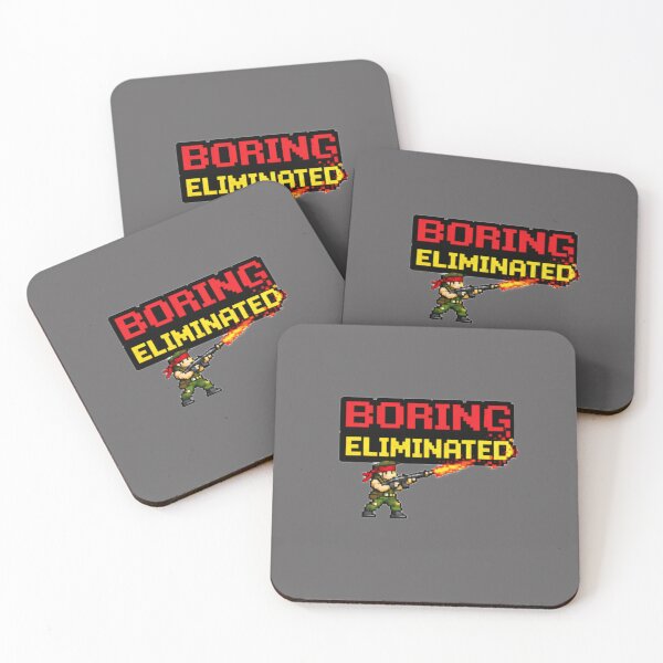 Item preview, Boring Eliminated Retro Gamer Shirt | Funny 8-Bit Gaming Pixel Soldier Tee designed and sold by eragon541289.