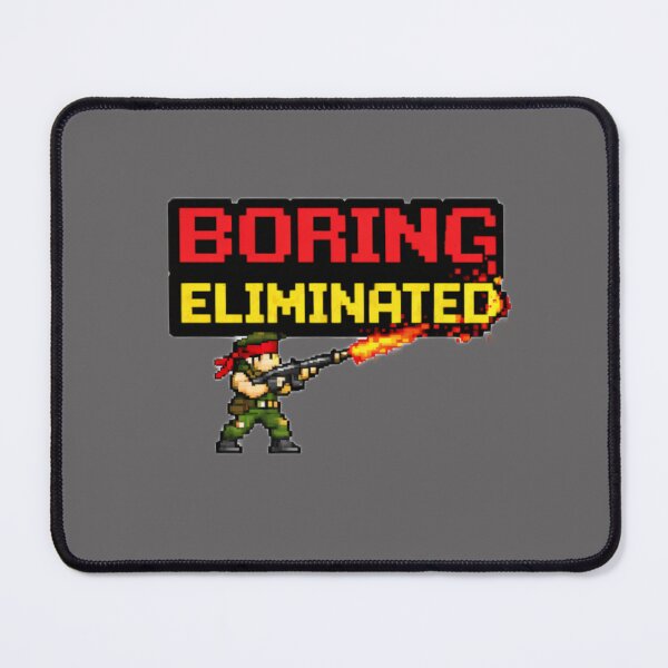 Item preview, Boring Eliminated Retro Gamer Shirt | Funny 8-Bit Gaming Pixel Soldier Tee designed and sold by eragon541289.