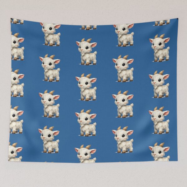 Item preview, Cute Low Poly Geometric Goat Illustration designed and sold by AndreBarnard.