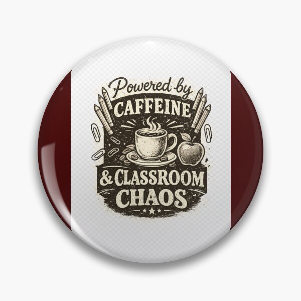 Item preview, Copy of Powered by Caffeine and Classroom Chaos Teacher T-Shirt designed and sold by VINTAGEPUNTEES.