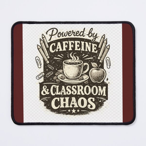 Item preview, Copy of Powered by Caffeine and Classroom Chaos Teacher T-Shirt designed and sold by VINTAGEPUNTEES.