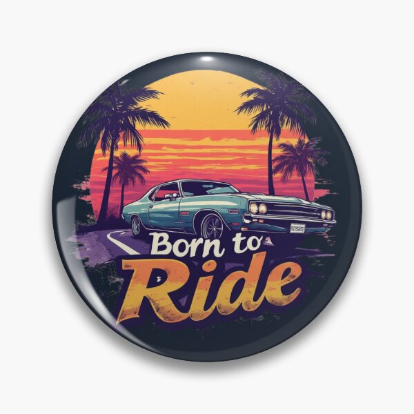 Item preview, Retro Sunset Highway – Born to Ride Vintage Muscle Car designed and sold by tareankush.