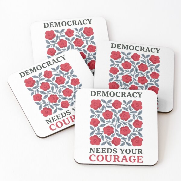 Item preview, DEMOCRACY NEEDS YOUR COURAGE designed and sold by turkey1200.