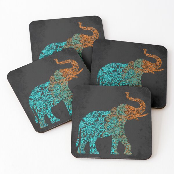 Item preview, Ornate Luck: Indian Paisley Elephant Silhouette designed and sold by radhikakgarg14.