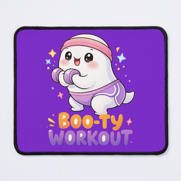Item preview, Ghost Fitness Booty Workout – Funny Kawaii Gym Sticker designed and sold by les3cerises.