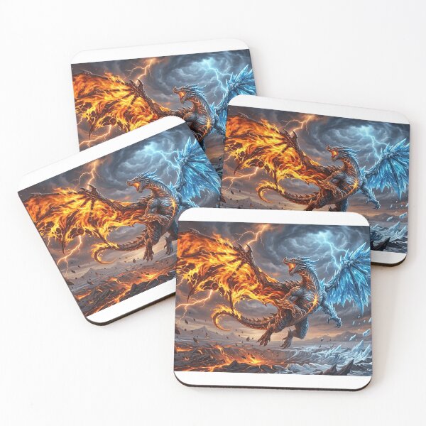 Item preview, Epic Dragon Duel Fire vs ice designed and sold by TOCOCLAWS.