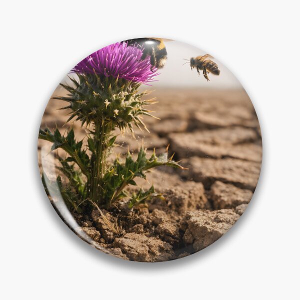 Item preview, Thistle in the Drought – Surreal Climate Change Nature Wall Art | Climate Paradox designed and sold by frankseebald.