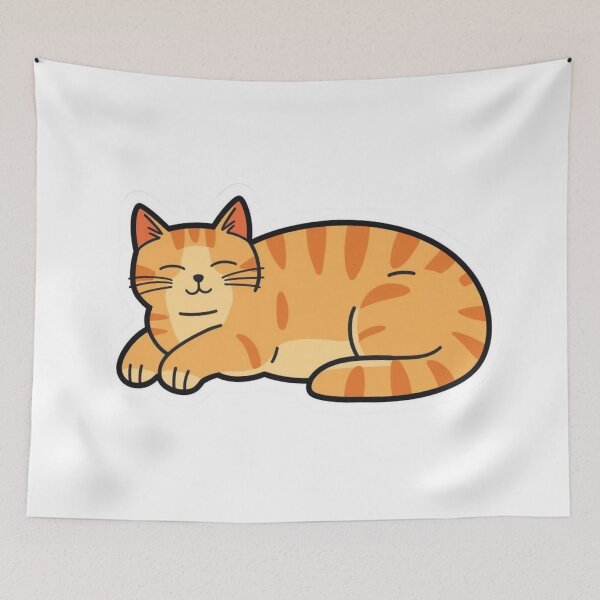 Item preview, Chubby Loaf Cat Orange Tabby Sticker for Cat Lovers designed and sold by NeonNerdStudio.