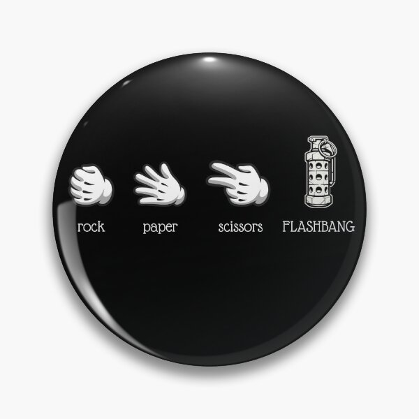 Item preview, Rock Paper Scissors Flashbang - Gamer Meme Minimalist Design designed and sold by CyrilloArt.