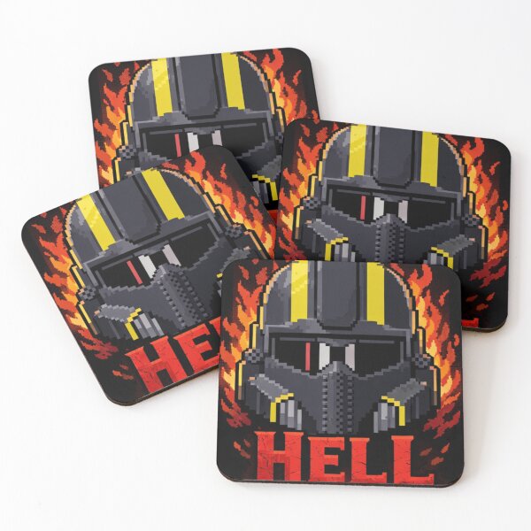 Item preview, Hell Diver Helmet – Retro 2D Inferno Emblem designed and sold by Level Quest.