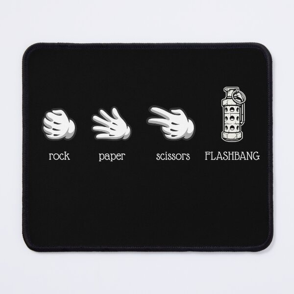 Item preview, Rock Paper Scissors Flashbang - Gamer Meme Minimalist Design designed and sold by CyrilloArt.