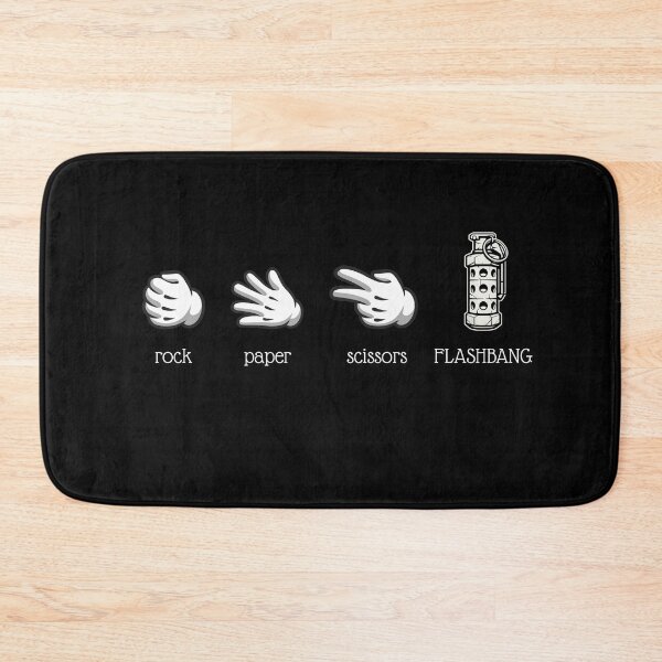 Item preview, Rock Paper Scissors Flashbang - Gamer Meme Minimalist Design designed and sold by CyrilloArt.
