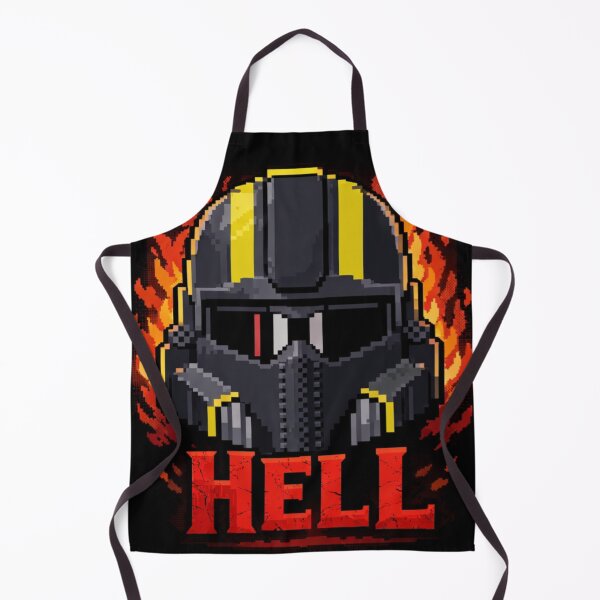 Item preview, Hell Diver Helmet – Retro 2D Inferno Emblem designed and sold by Level Quest.