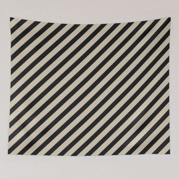 Item preview, Black And Sand Diagonal Striped Pattern designed and sold by pattern-archive.