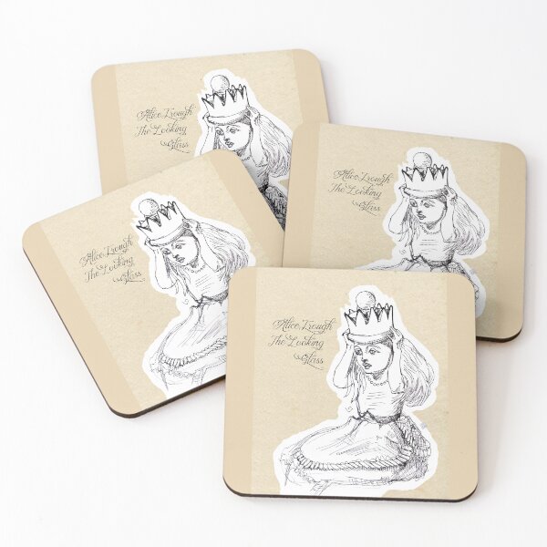 Item preview, Alice Through the Looking-Glass - Alice puts on the Golden Crown (ink drawing by ACCI) designed and sold by VanyssaGraphics.