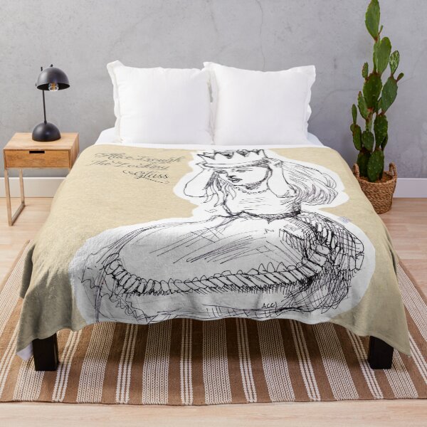Item preview, Alice Through the Looking-Glass - Alice puts on the Golden Crown (ink drawing by ACCI) designed and sold by VanyssaGraphics.